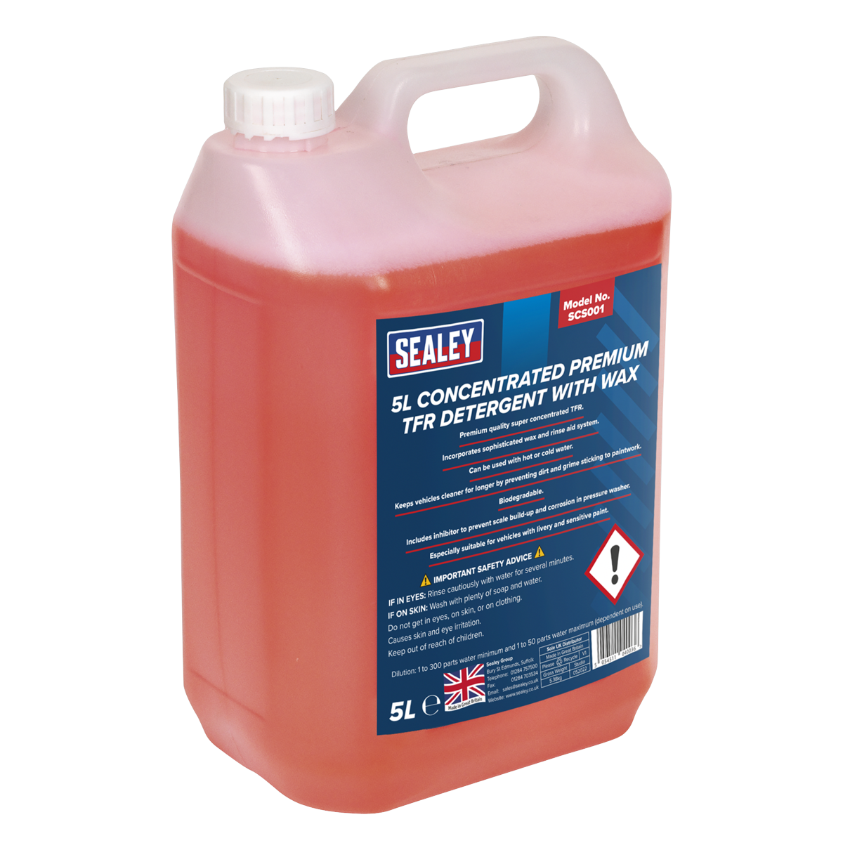Sealey TFR Premium Detergent with Wax Concentrated 5L