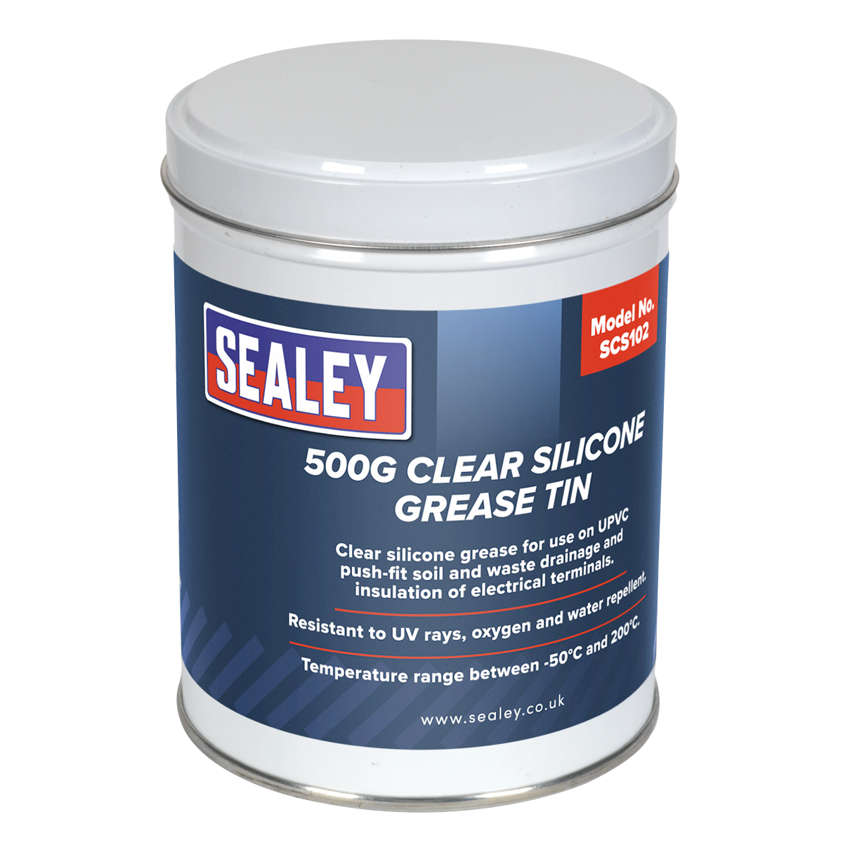 Sealey Silicone Clear Grease 500g Tin