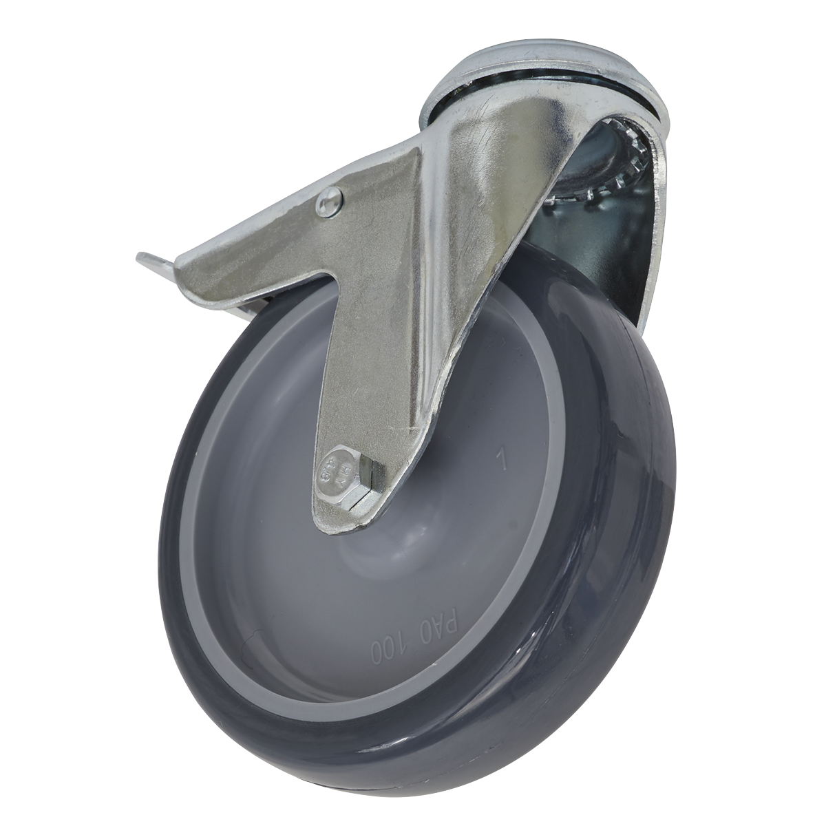Sealey Castor Wheel Bolt Hole Swivel with Total Lock Ø100mm SCW2100SBL