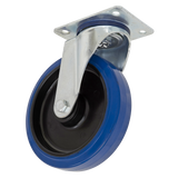 Sealey Heavy-Duty Blue Elastic Rubber Swivel Castor Wheel Ø125mm - Trade