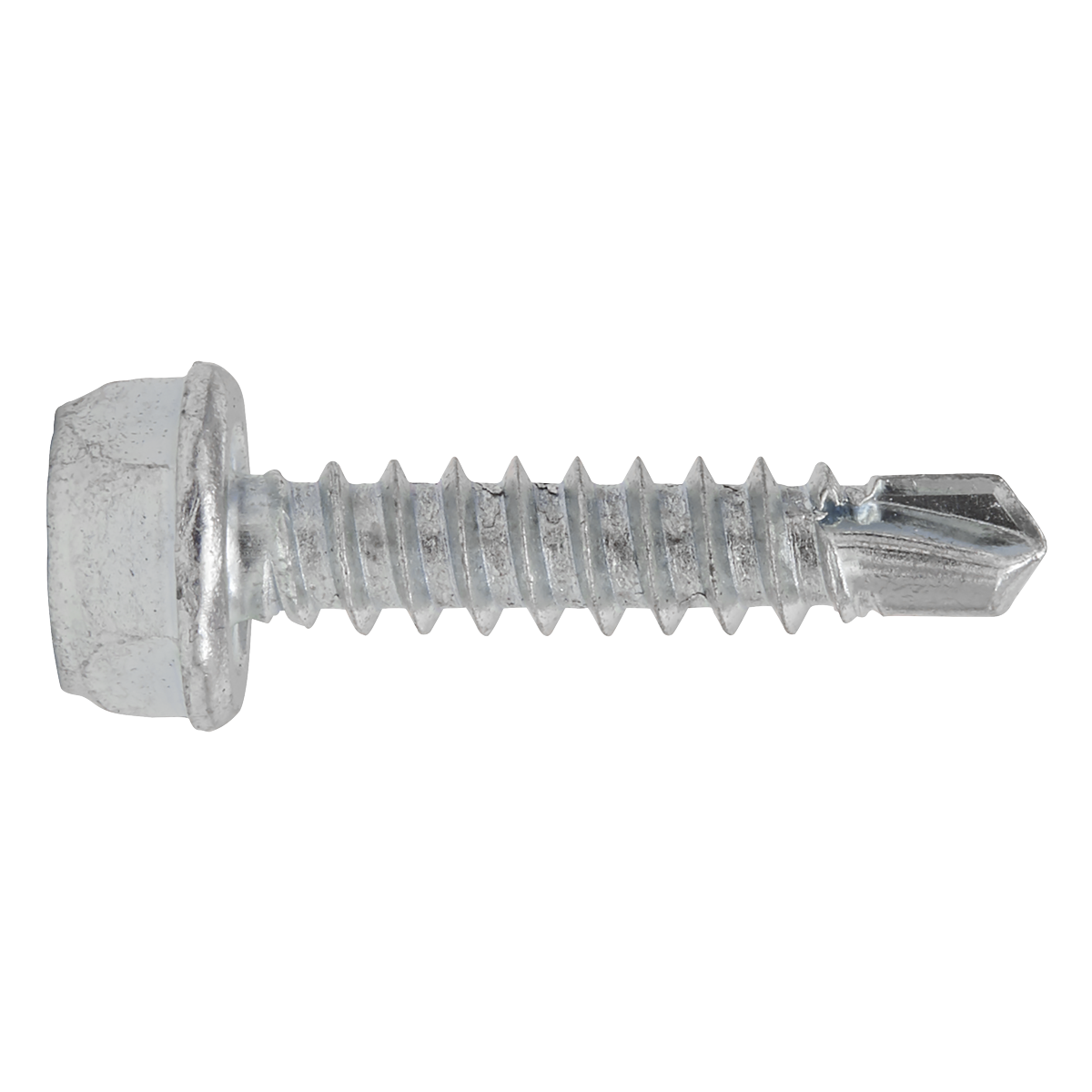 Sealey Self-Drilling Screw 4.2 x 19mm Hex Head Zinc Pack of 100