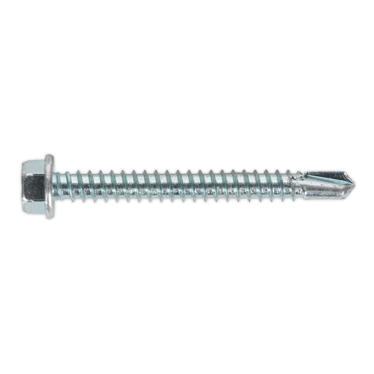 Sealey Self-Drilling Screw 5.5 x 50mm Hex Head Zinc Pack of 100