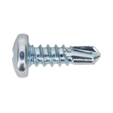 Sealey Self-Drilling Screw 4.2 x 13mm Pan Head Phillips Zinc Pack of 100