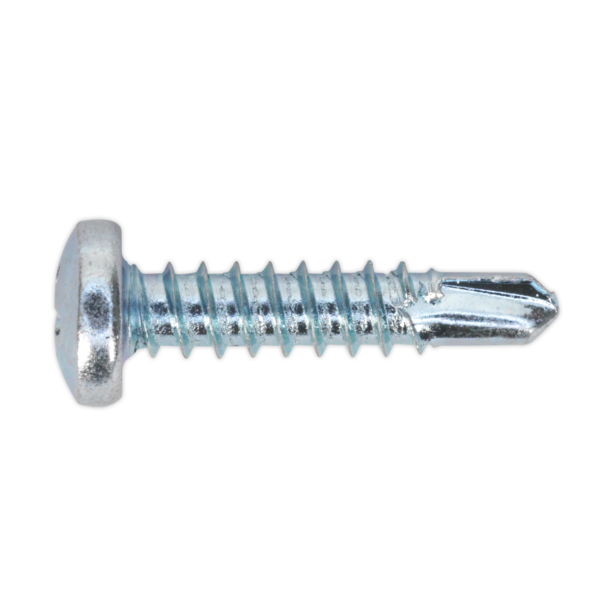 Sealey Self-Drilling Screw 4.2 x 19mm Pan Head Phillips Zinc Pack of 100