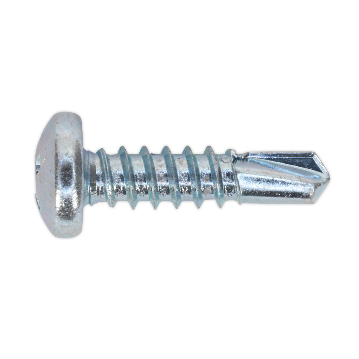 Sealey Self-Drilling Screw 4.8 x 19mm Pan Head Phillips Zinc Pack of 100