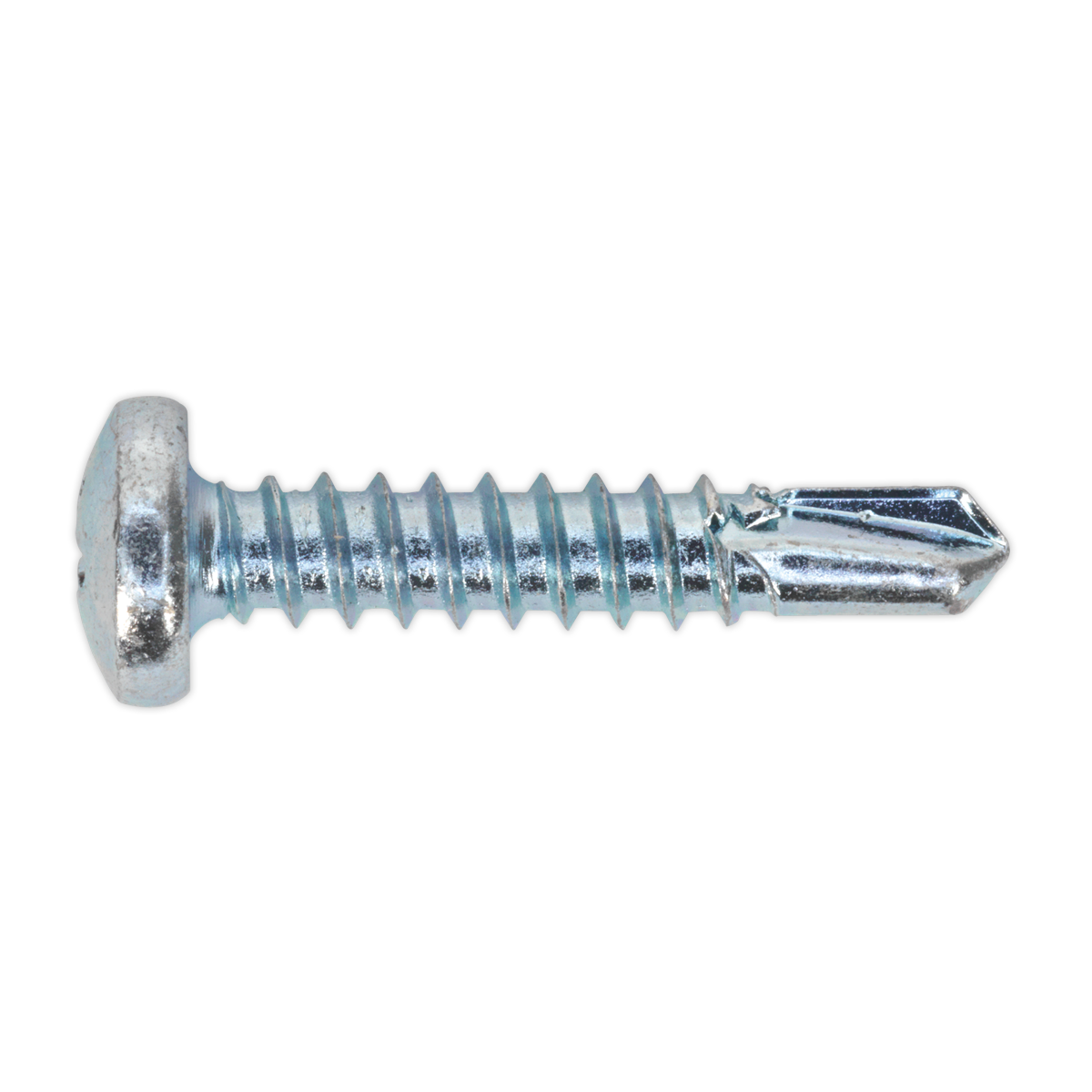 Sealey Self-Drilling Screw 4.8 x 25mm Pan Head Phillips Zinc Pack of 100