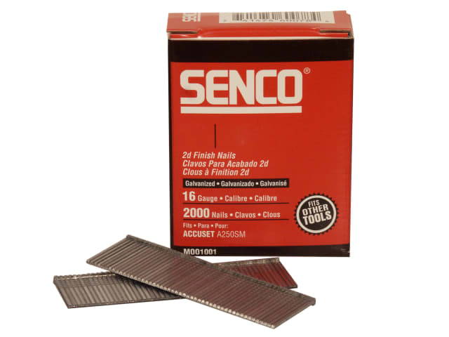 Senco Straight Brad Nails Galvanised 16G x 38mm (Pack 2000)