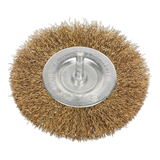 Sealey Flat Wire Brush Ø100mm Ø6mm Shaft