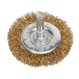 Sealey Flat Wire Brush Ø50mm with 6mm Shaft