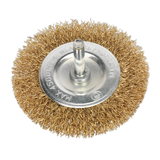 Sealey Flat Wire Brush Ø75mm Ø6mm Shaft