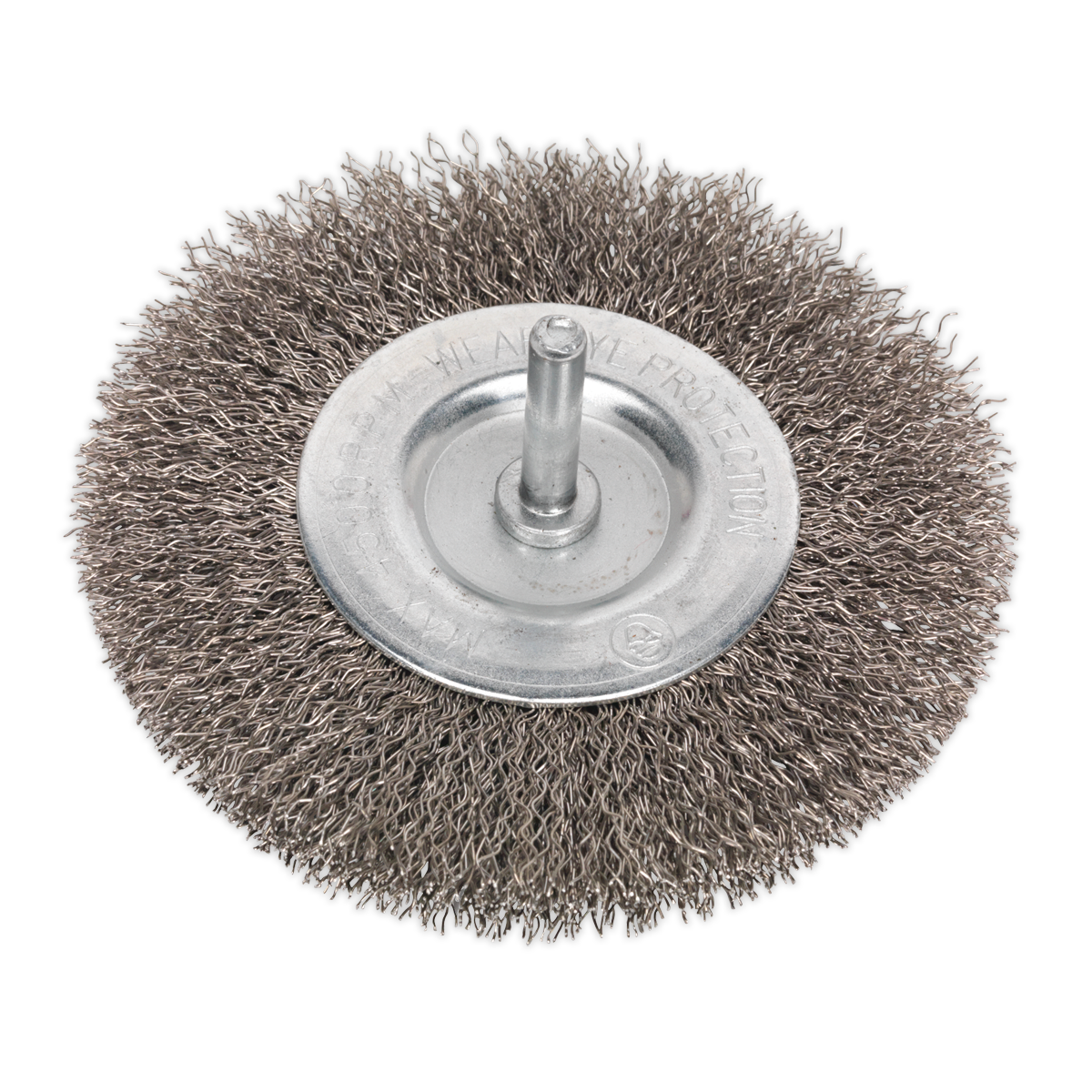 Sealey Flat Wire Brush Stainless Steel Ø100mm Ø6mm Shaft