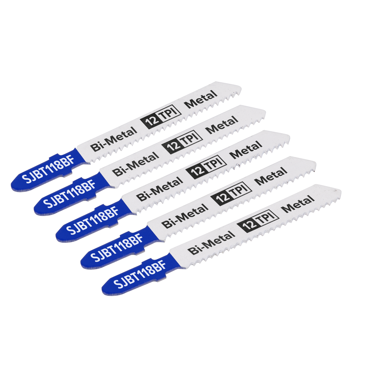 Sealey Jigsaw Blade Metal 75mm 12tpi - Pack of 5 SJBT118BF