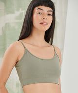 Sf Women's Sustainable Fashion Cropped Cami Top With Adjustable Straps