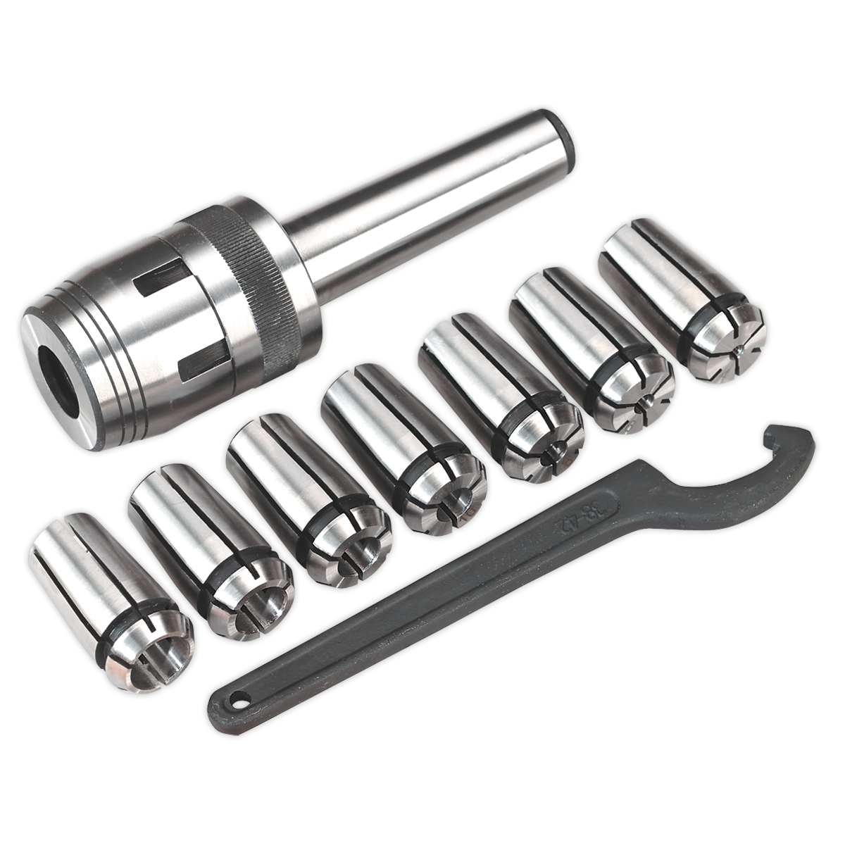 Sealey Mill Chuck Set MT3-M12 Ø4-16mm