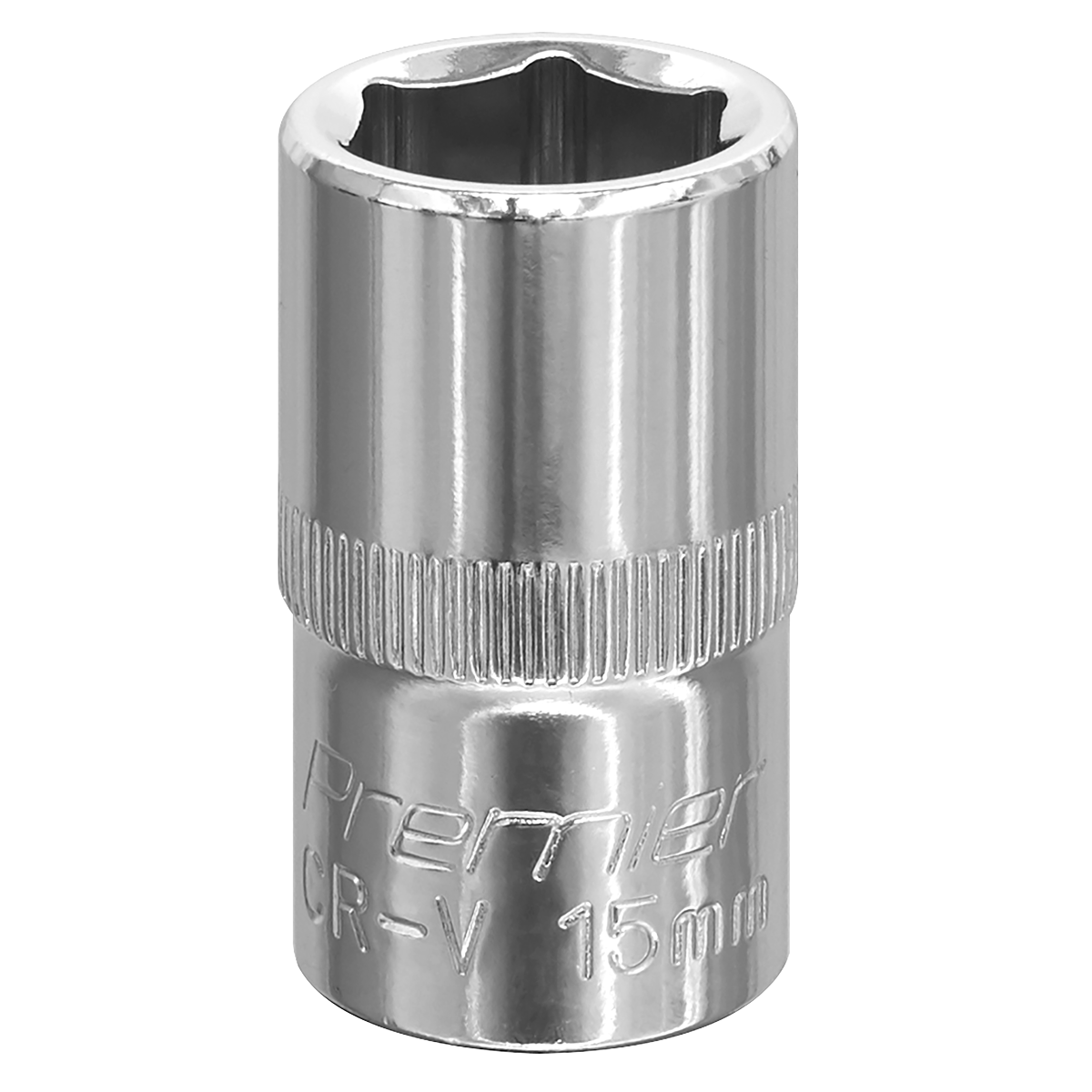 Sealey WallDrive® Socket 15mm 1/2"Sq Drive Fully Polished