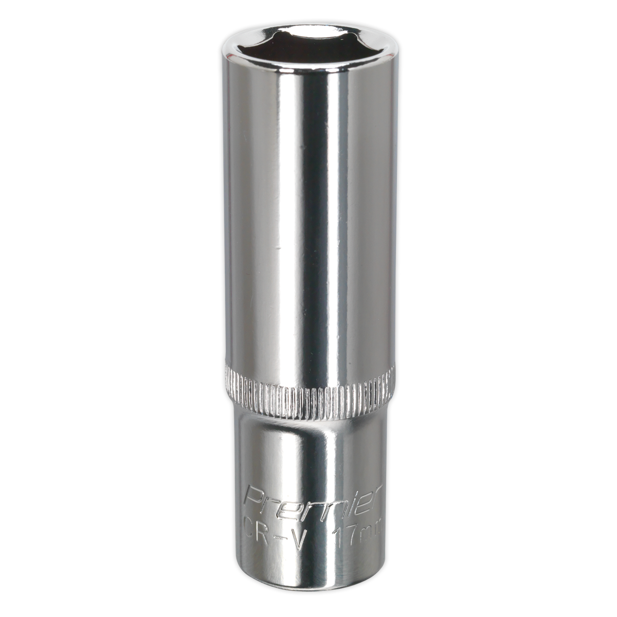 Sealey WallDrive® Socket 17mm Deep 1/2"Sq Drive Fully Polished