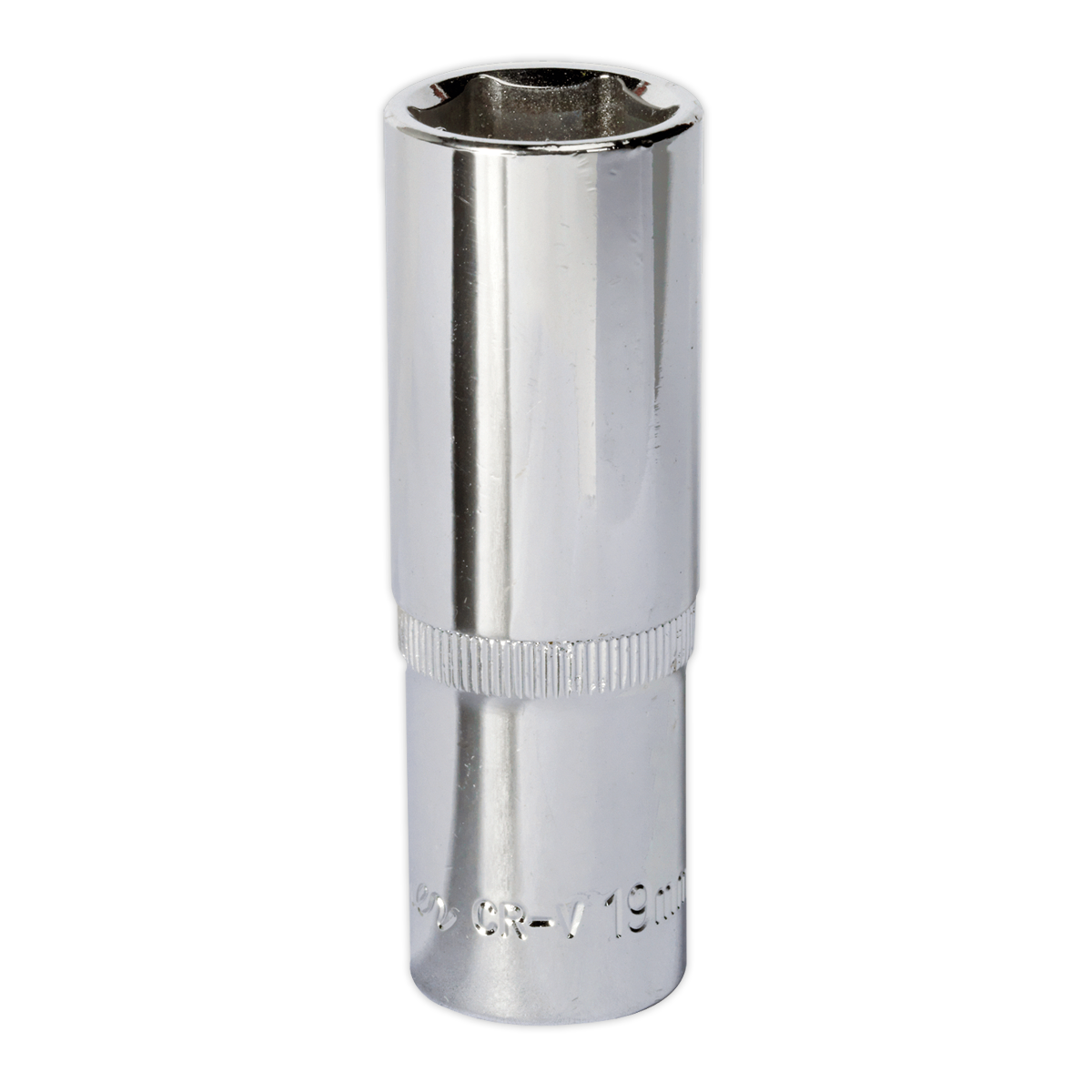 Sealey WallDrive® Socket 19mm Deep 1/2"Sq Drive Fully Polished