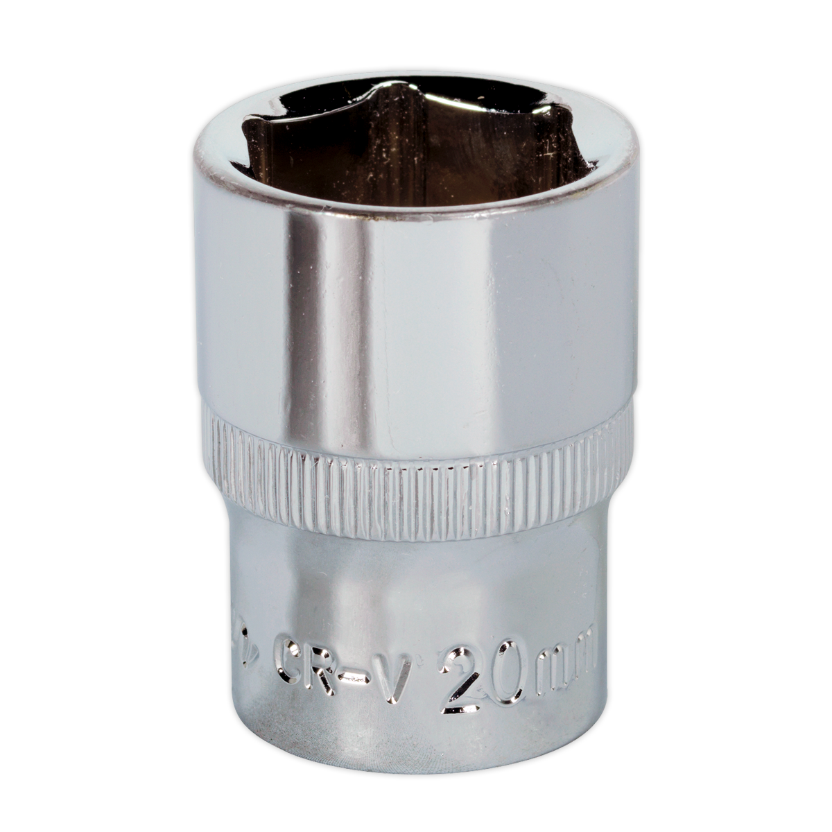 Sealey WallDrive® Socket 20mm 1/2"Sq Drive Fully Polished