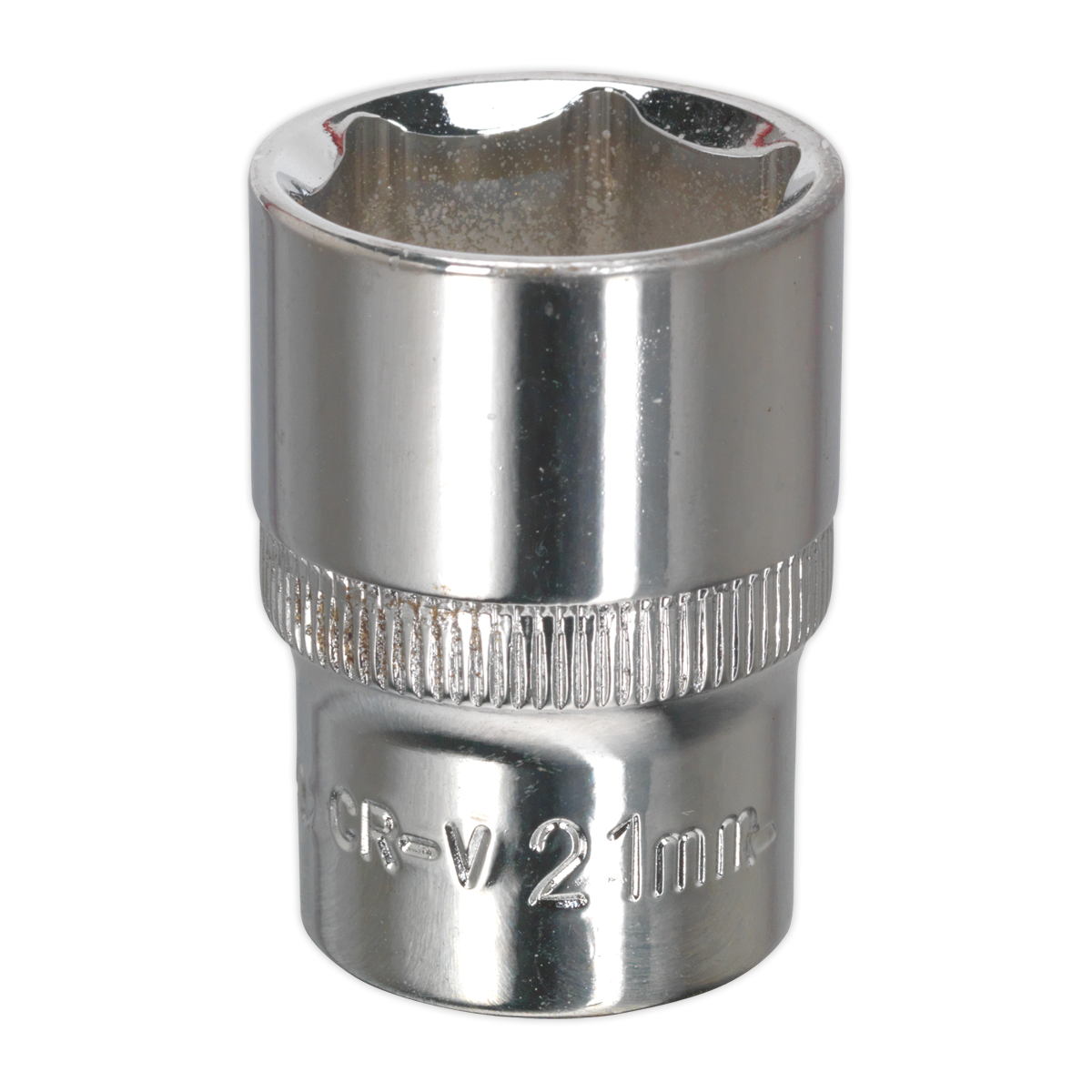 Sealey WallDrive® Socket 21mm 1/2"Sq Drive Fully Polished