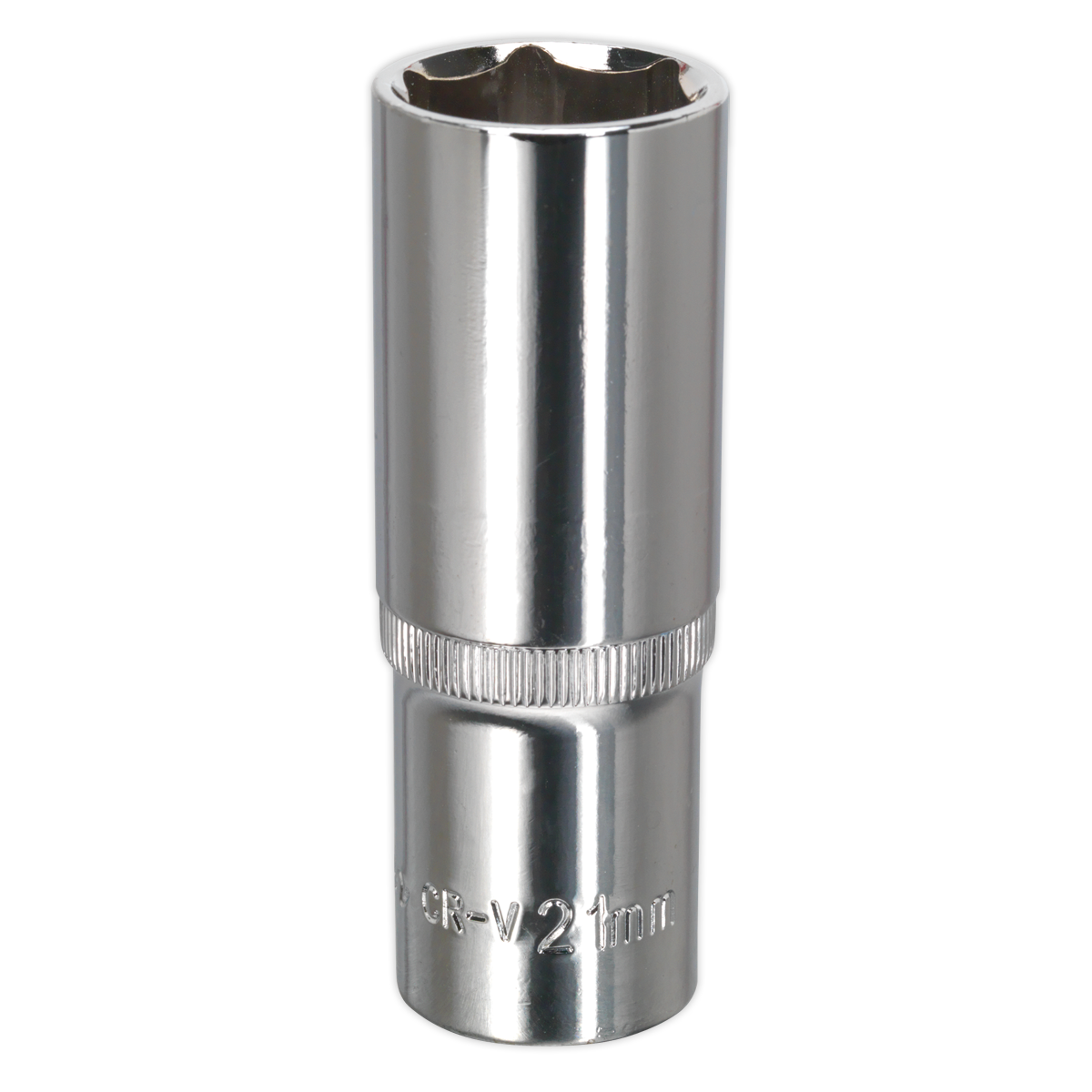 Sealey WallDrive® Socket 21mm Deep 1/2"Sq Drive Fully Polished