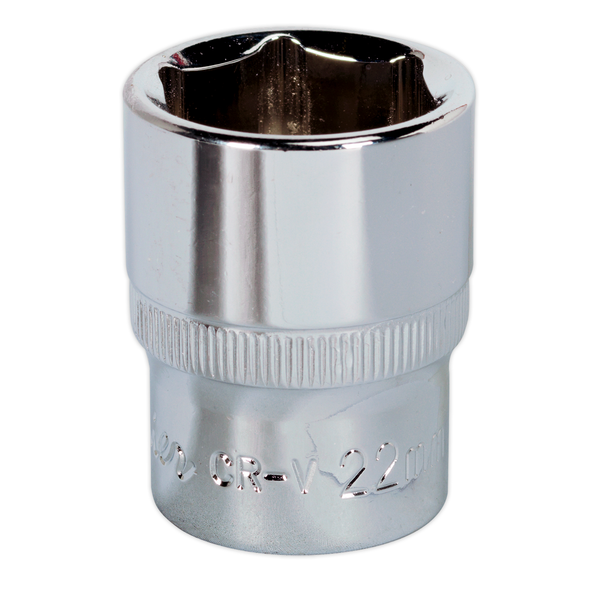 Sealey WallDrive® Socket 22mm 1/2"Sq Drive Fully Polished