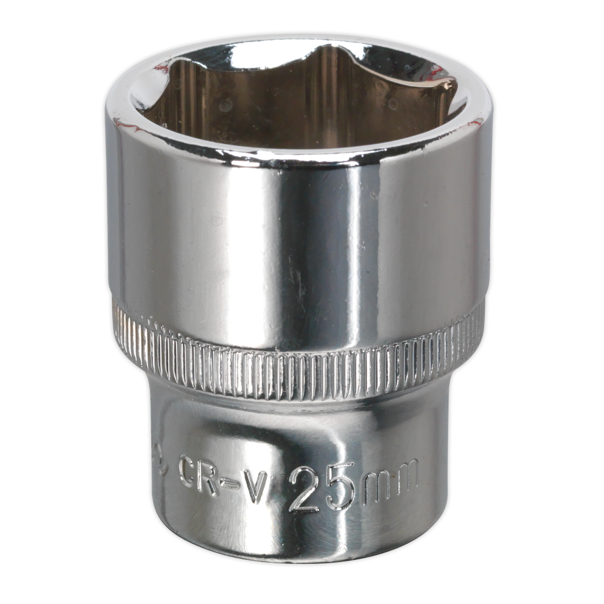 Sealey WallDrive® Socket 25mm 1/2"Sq Drive Fully Polished