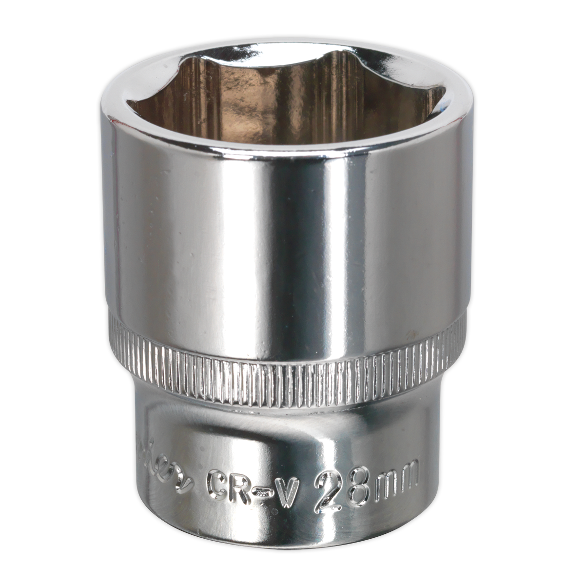 Sealey WallDrive® Socket 28mm 1/2"Sq Drive Fully Polished