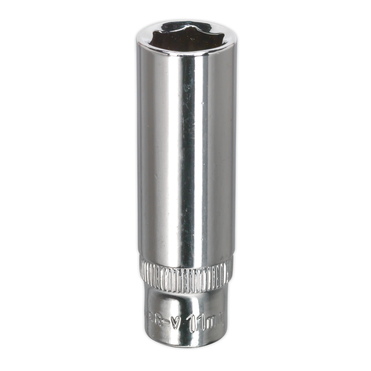 Sealey WallDrive® Socket 11mm Deep 1/4"Sq Drive Fully Polished