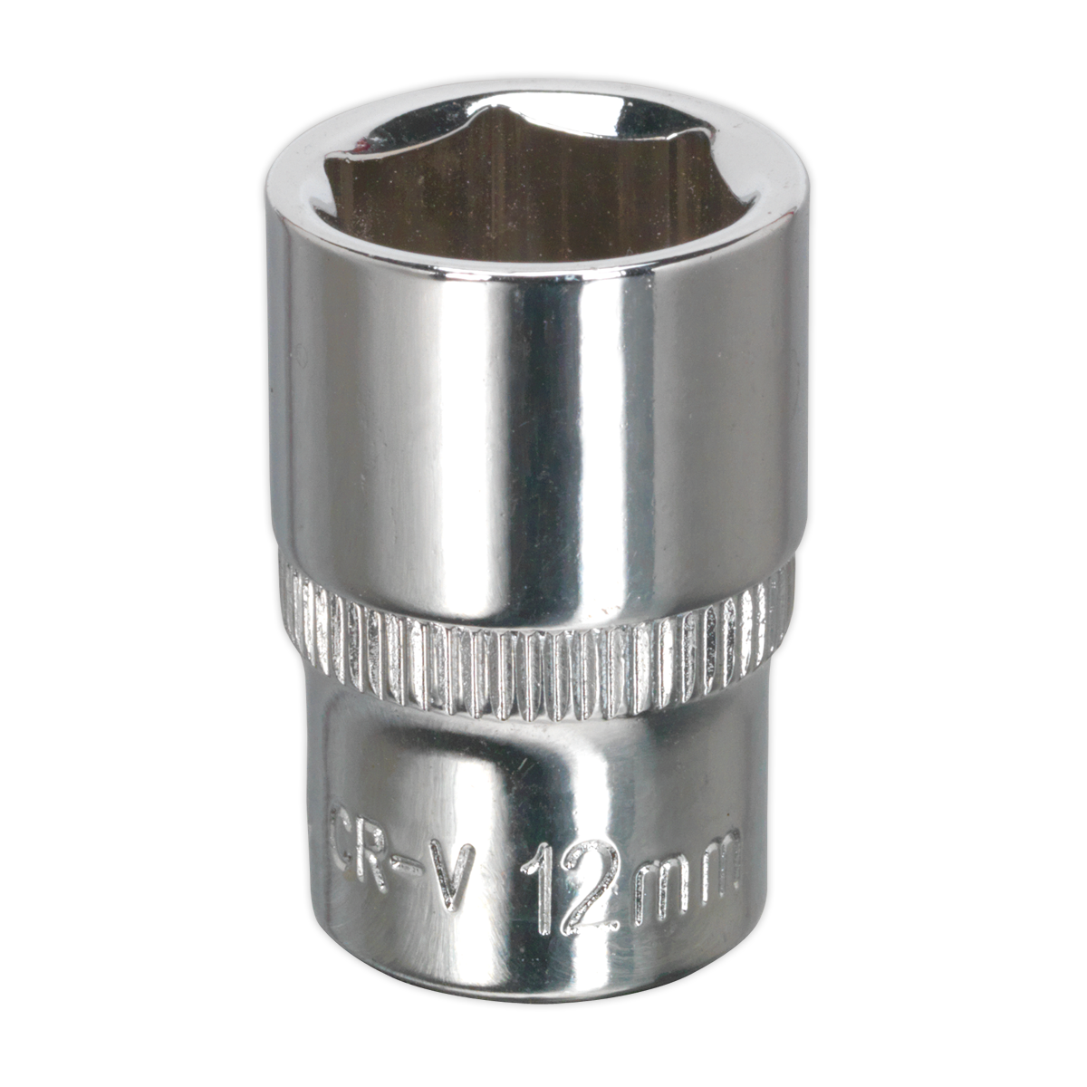 Sealey WallDrive® Socket 12mm 1/4"Sq Drive Fully Polished