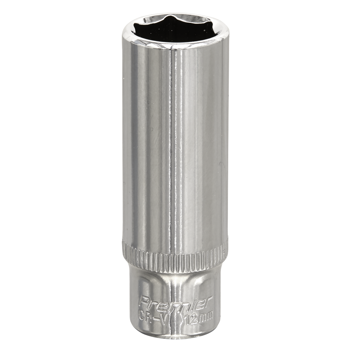 Sealey WallDrive® Socket 12mm Deep 1/4"Sq Drive Fully Polished