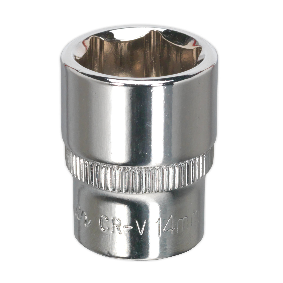 Sealey WallDrive® Socket 14mm 1/4"Sq Drive Fully Polished