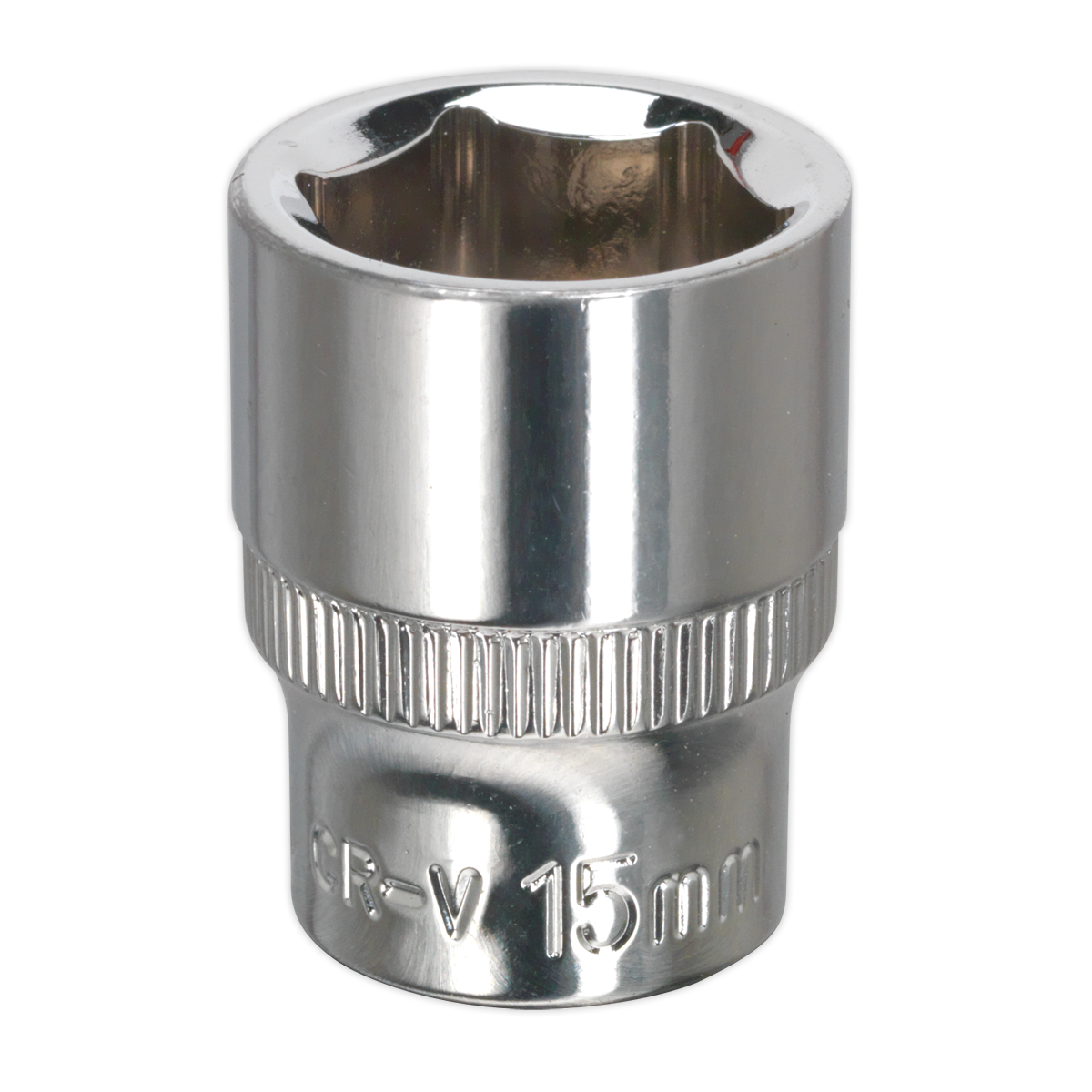 Sealey WallDrive® Socket 15mm 3/8"Sq Drive Fully Polished