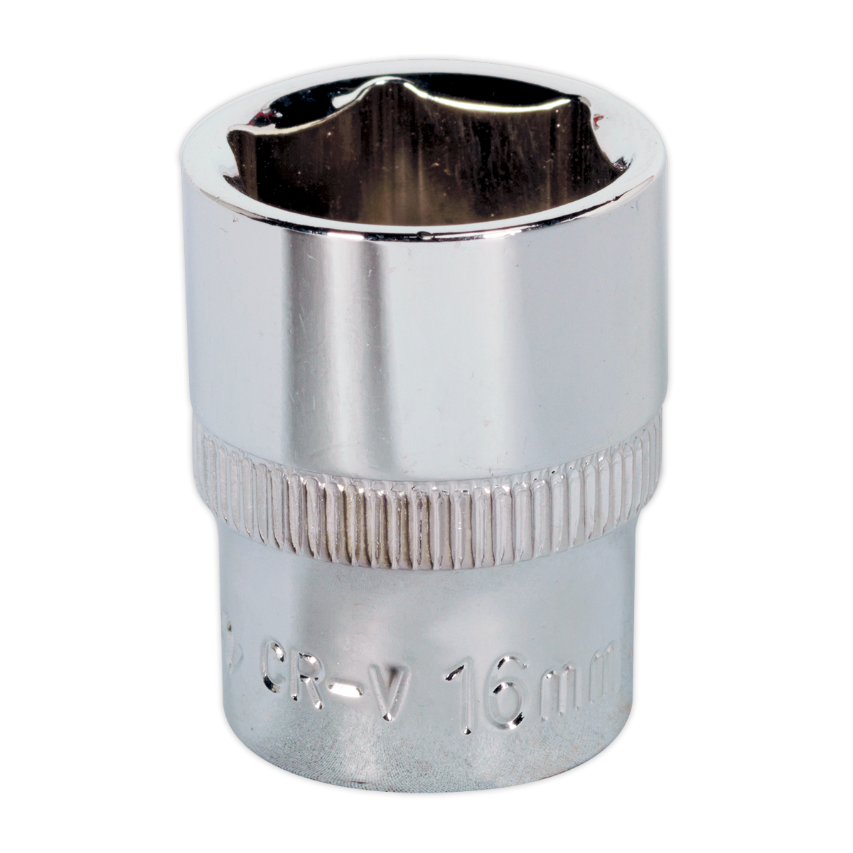 Sealey WallDrive® Socket 16mm 3/8"Sq Drive Fully Polished