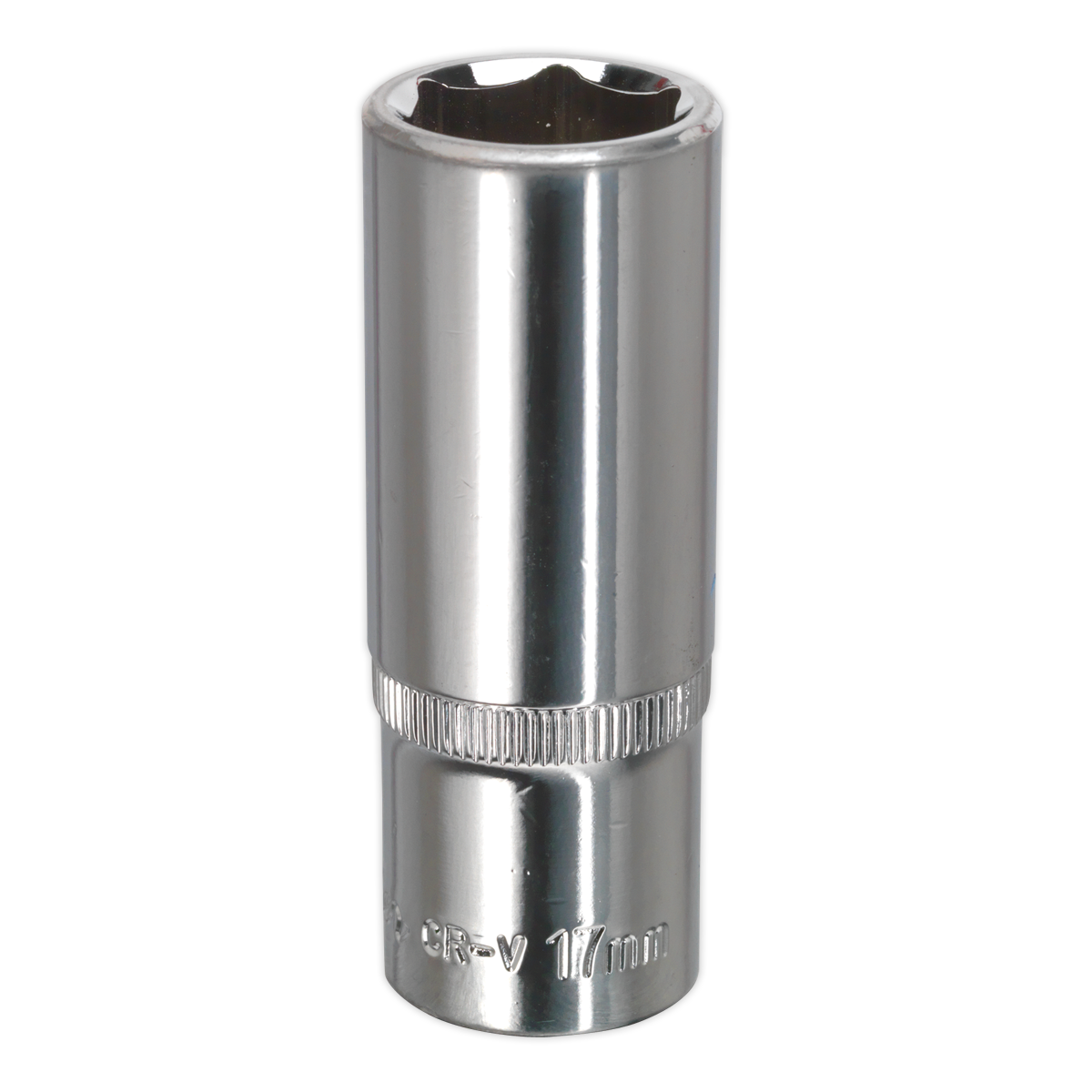 Sealey WallDrive® Socket 17mm Deep 3/8"Sq Drive Fully Polished