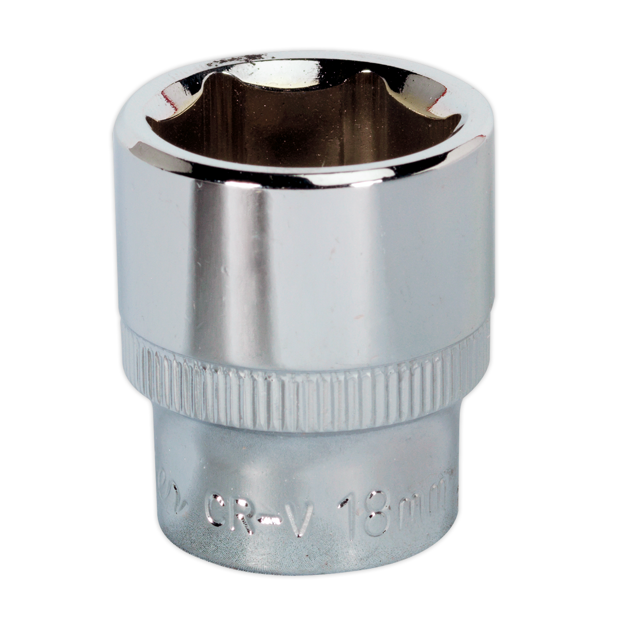 Sealey WallDrive® Socket 18mm 3/8"Sq Drive Fully Polished