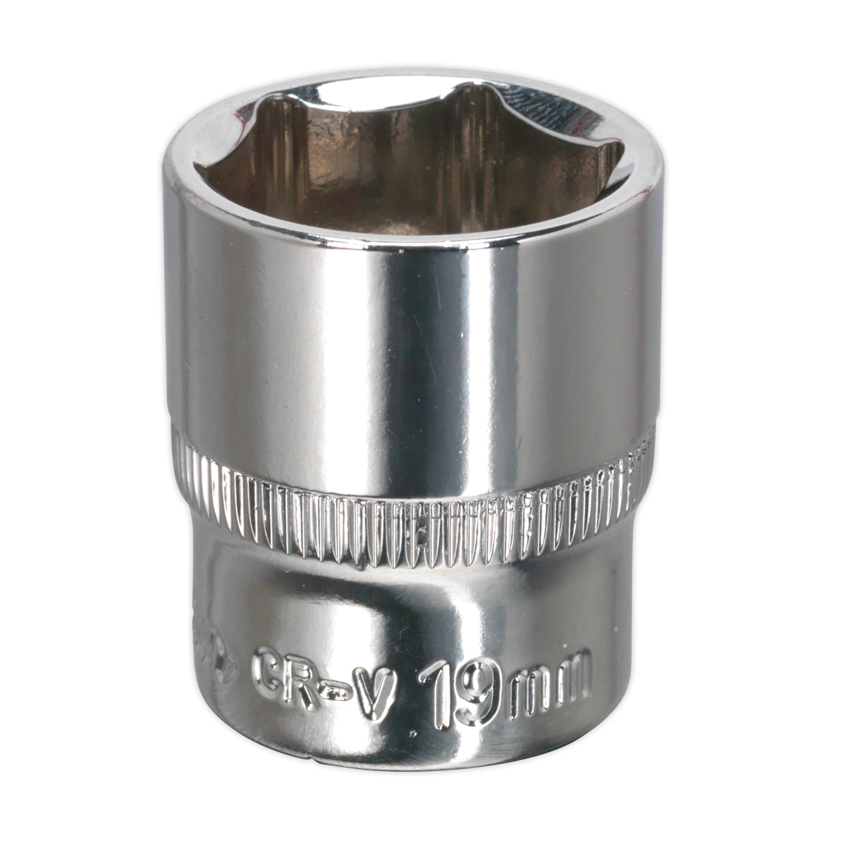 Sealey WallDrive® Socket 19mm 3/8"Sq Drive Fully Polished