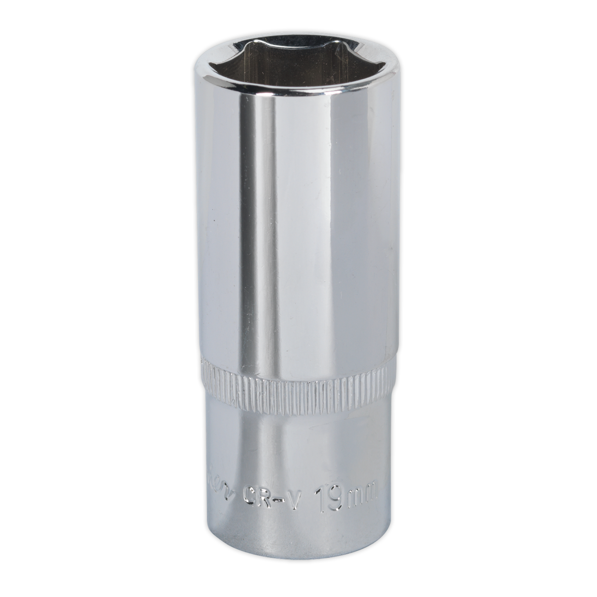 Sealey WallDrive® Socket 19mm Deep 3/8"Sq Drive Fully Polished