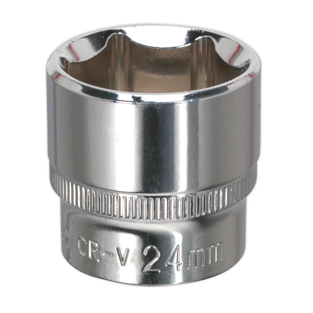 Sealey WallDrive® Socket 24mm 3/8"Sq Drive Fully Polished