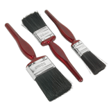 Sealey Pure Bristle Paint Brush Set 3pc