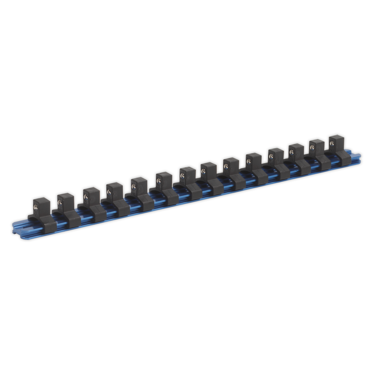 Sealey Socket Retaining Rail with 14 Clips Aluminium 3/8"Sq Drive