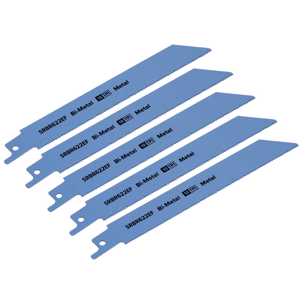 Sealey Reciprocating Saw Blade Metal 150mm 18tpi - Pack of 5 SRBR622EF