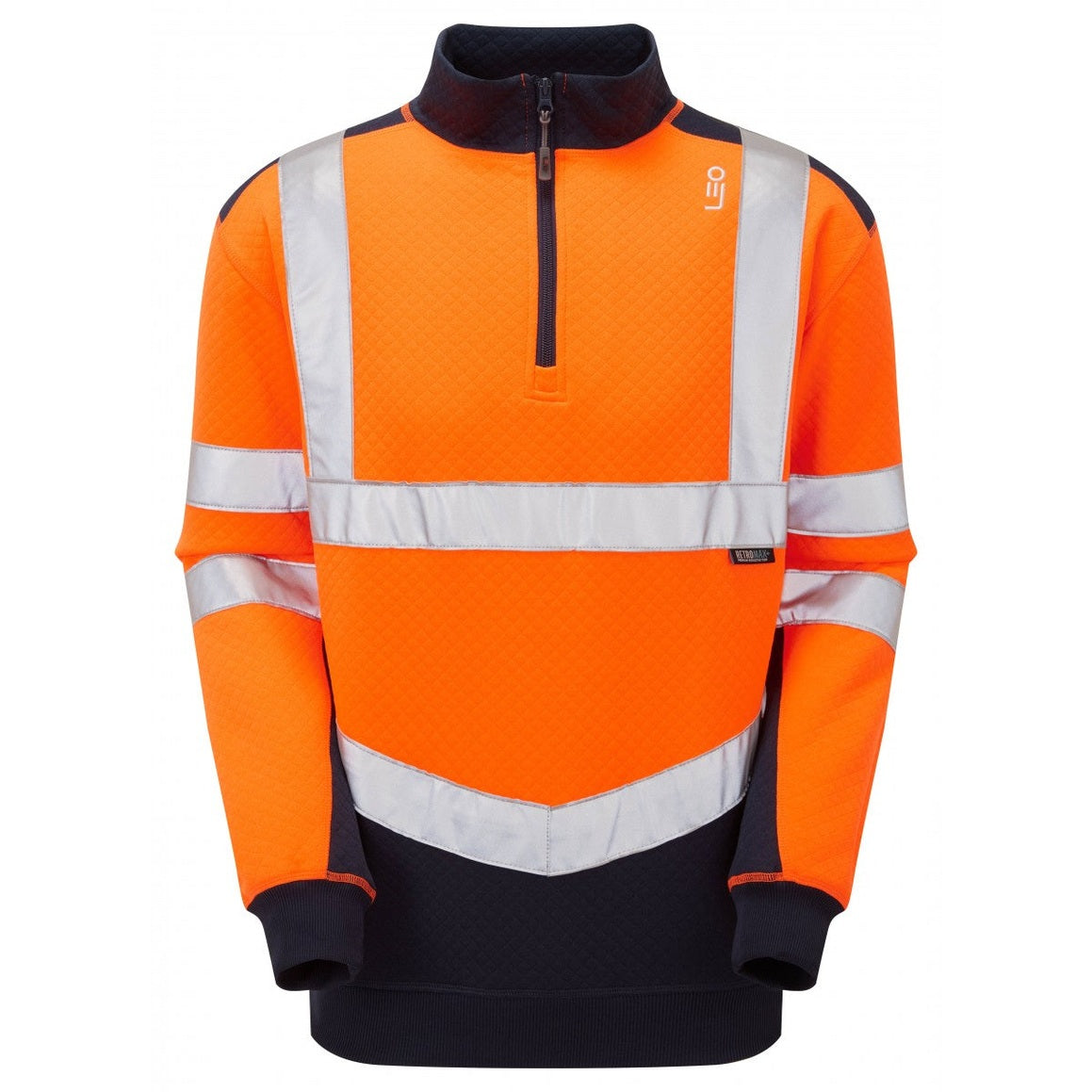 Leo Workwear TAPELEY Leo EcoViz Dual Colour 1/4 Zip Sweatshirt