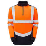 Leo Workwear TAPELEY Leo EcoViz Dual Colour 1/4 Zip Sweatshirt