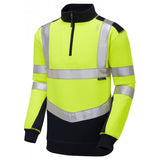 Leo Workwear TAPELEY Leo EcoViz Dual Colour 1/4 Zip Sweatshirt