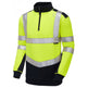 Leo Workwear TAPELEY Leo EcoViz Dual Colour 1/4 Zip Sweatshirt