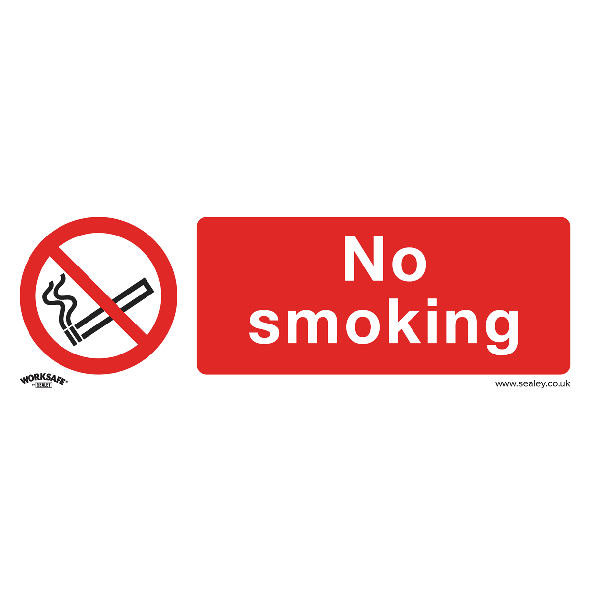 Sealey Prohibition Safety Sign - No Smoking - Rigid Plastic - Pack of 10