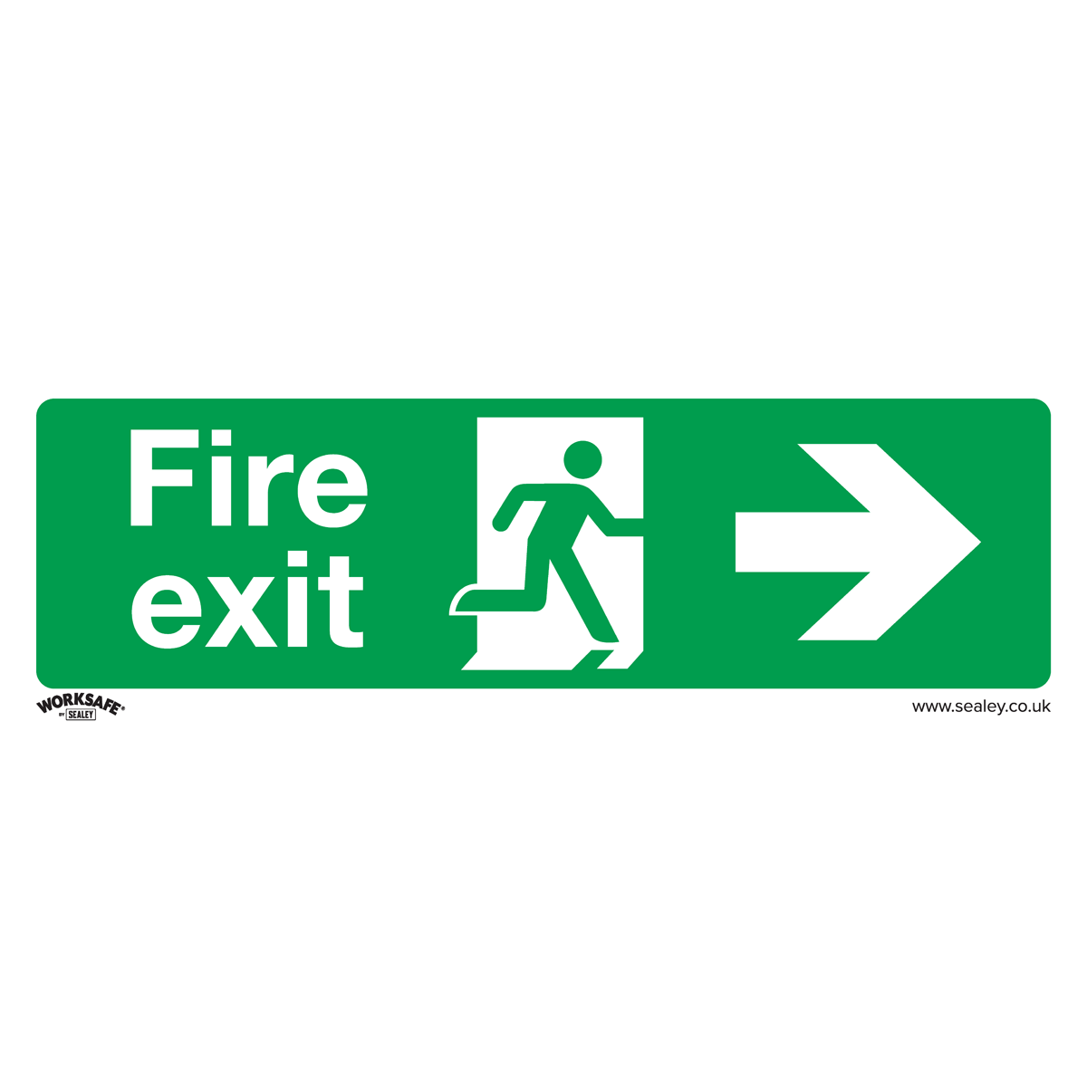 Sealey Safe Conditions Safety Sign - Fire Exit (Right) - Self-Adhesive Vinyl