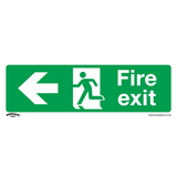 Sealey Safe Conditions Safety Sign - Fire Exit (Left) - Rigid Plastic - Pack of 10