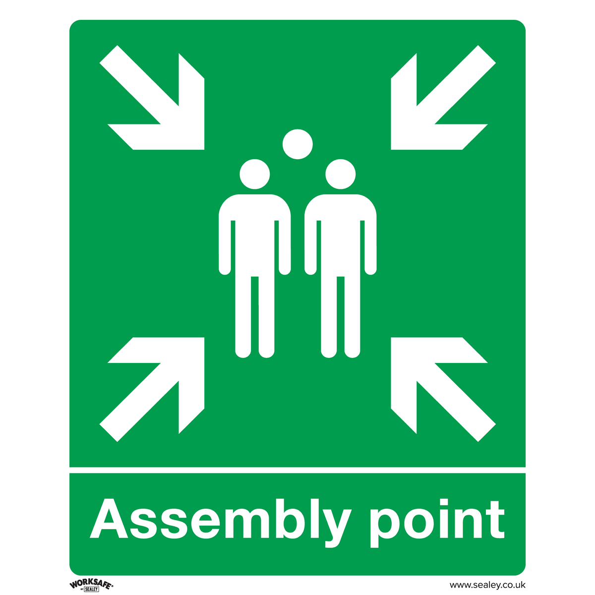 Sealey Safe Conditions Safety Sign - Assembly Point - Rigid Plastic