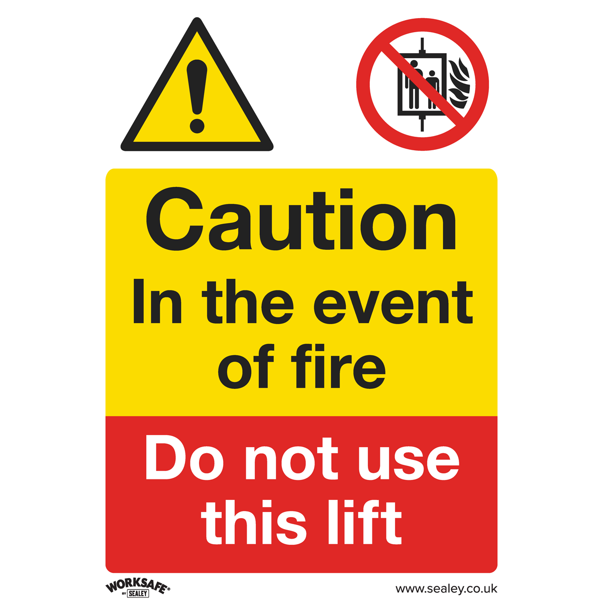 Sealey Warning Safety Sign - Caution Do Not Use Lift - Rigid Plastic - Pack of 10